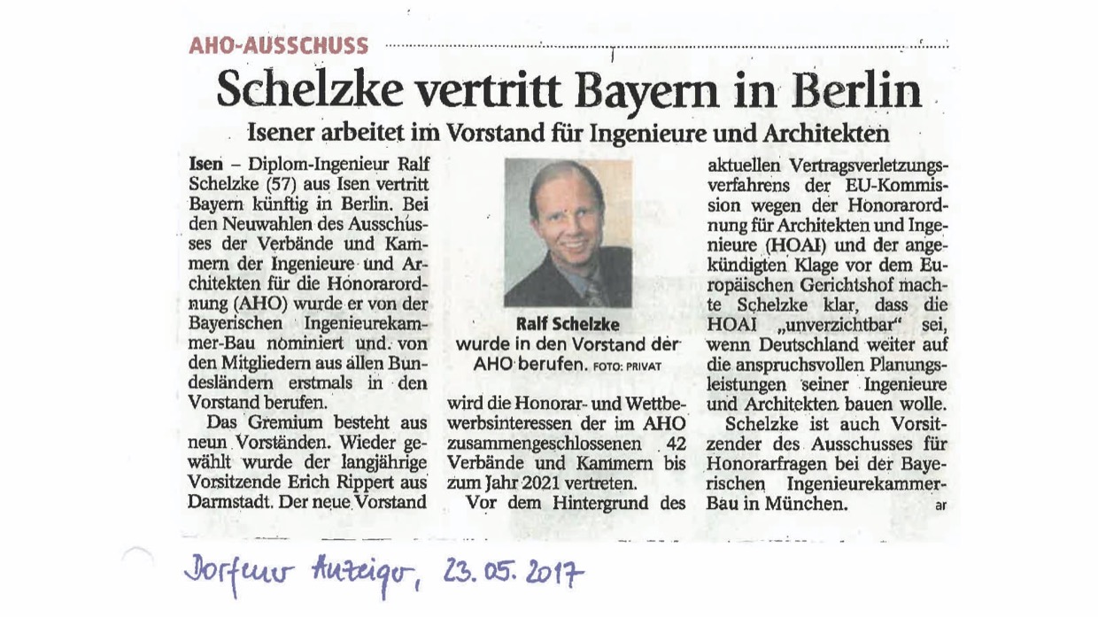 Ralf Schelzke im AHO-Vorstand